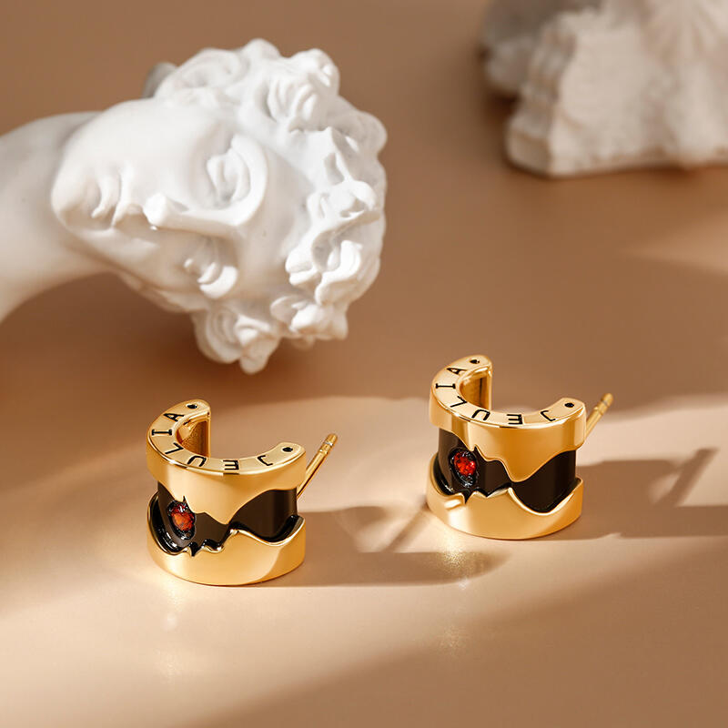 Jeulia "Face to Face" Couple Design Sterling Silver Jewelry Set