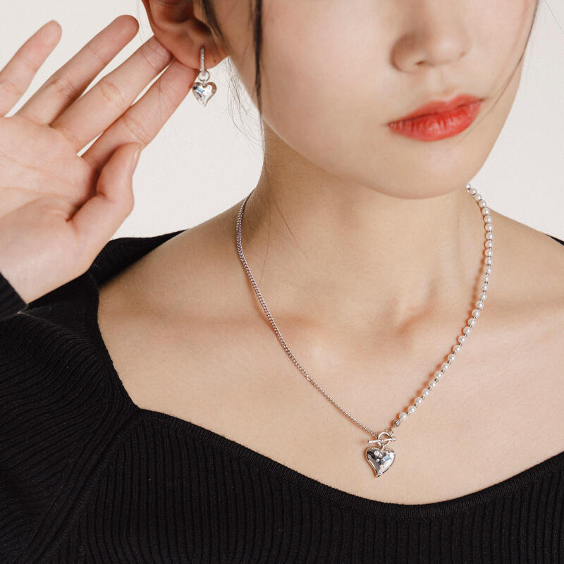 Jeulia "Jelly Heart" Sterling Silver Drop Earrings