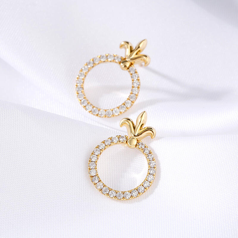 Jeulia Door Knocker Design Sterling Silver Earrings