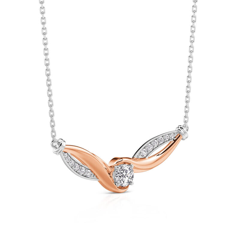 Jeulia Amore Collier Ruban Torsadé Deux Tons