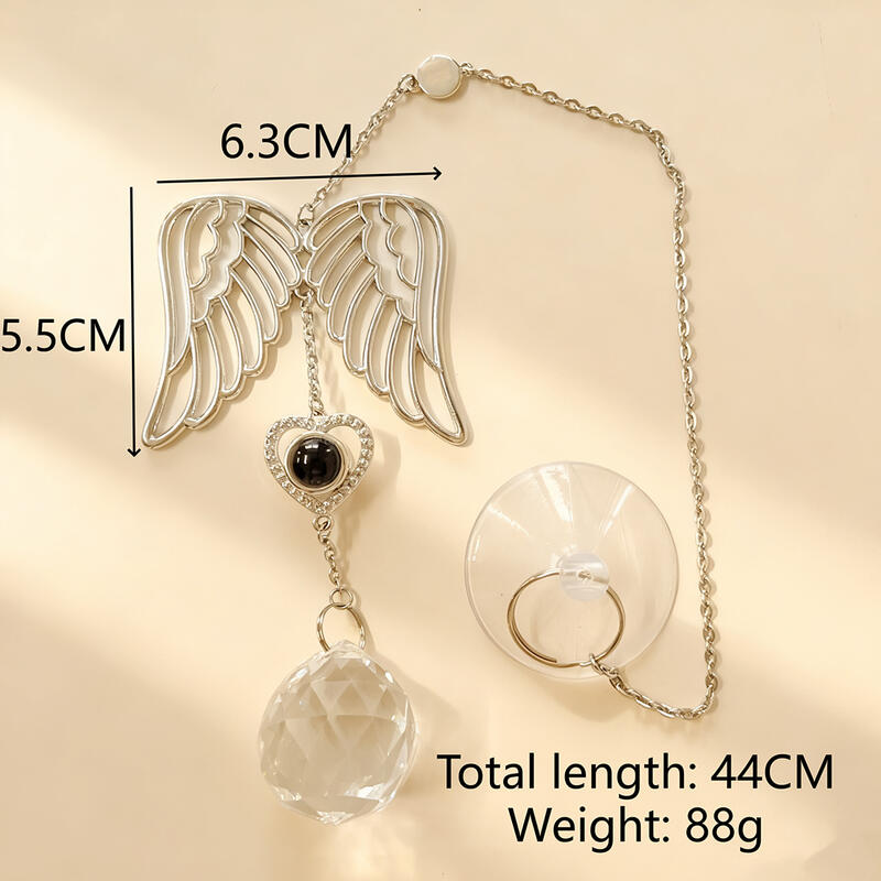 Personalized Angel Wings Projection Picture Ornament Christmas Gift for Family