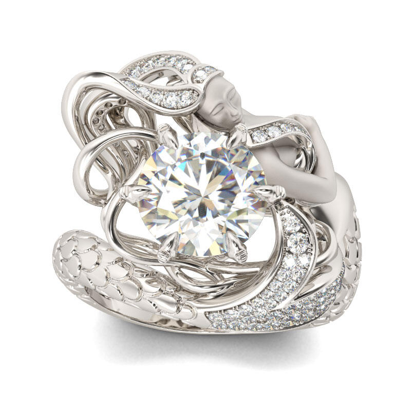 Jeulia ビッグセンターストーン マーメイドリング