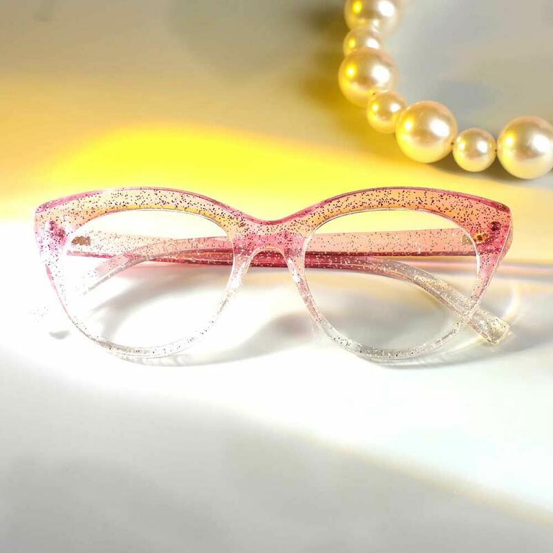 Eleanore Cat Eye Dunkelrosa Brille