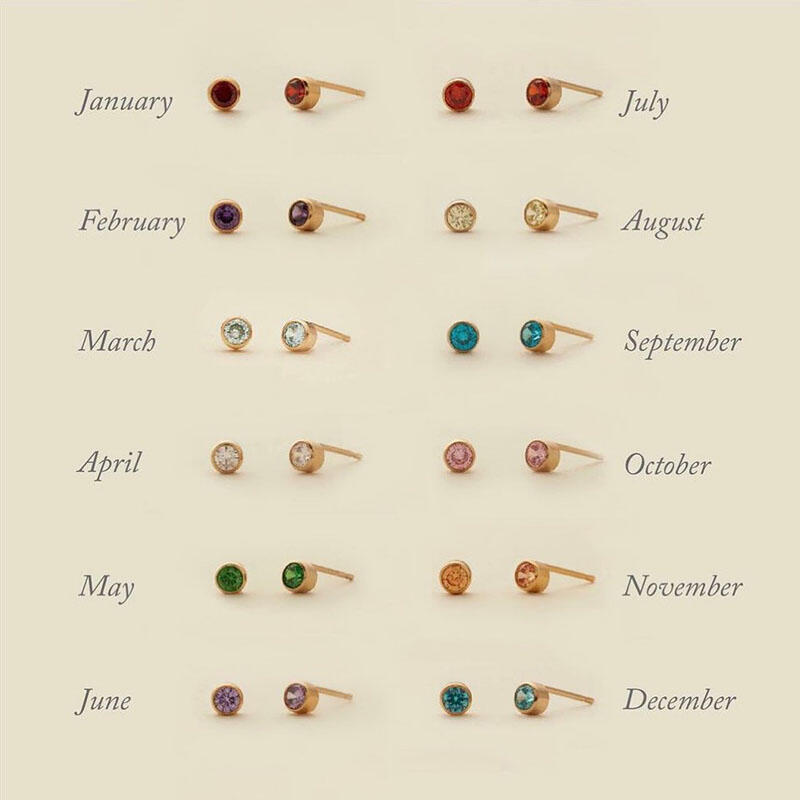 "Lucky Stone" Personalized Birthstone Earrings