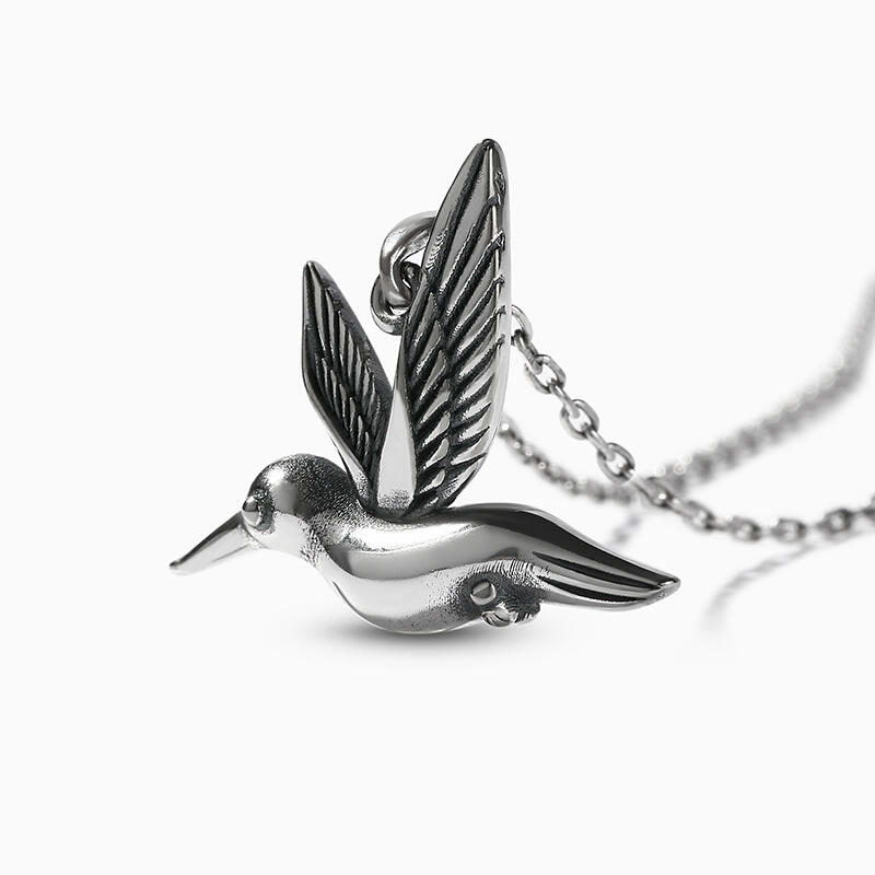 Jeulia "Kolibri im Flug" Sterling Silber Halskette