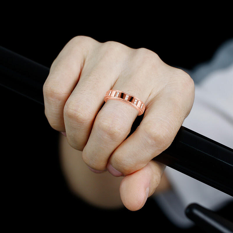 "My Strength" Channel Set Men's Wedding Ring