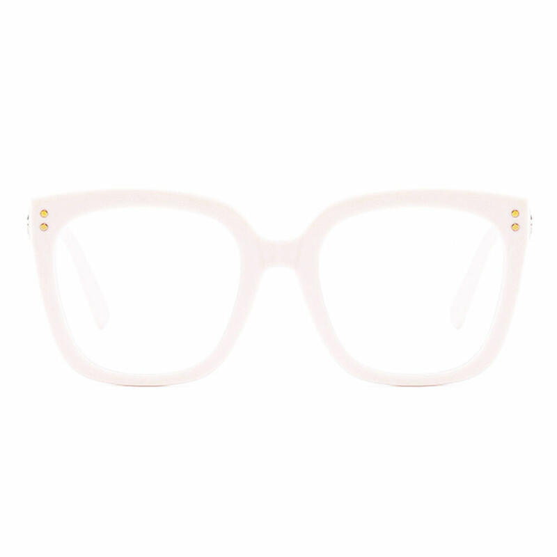 Trog Square White Glasses