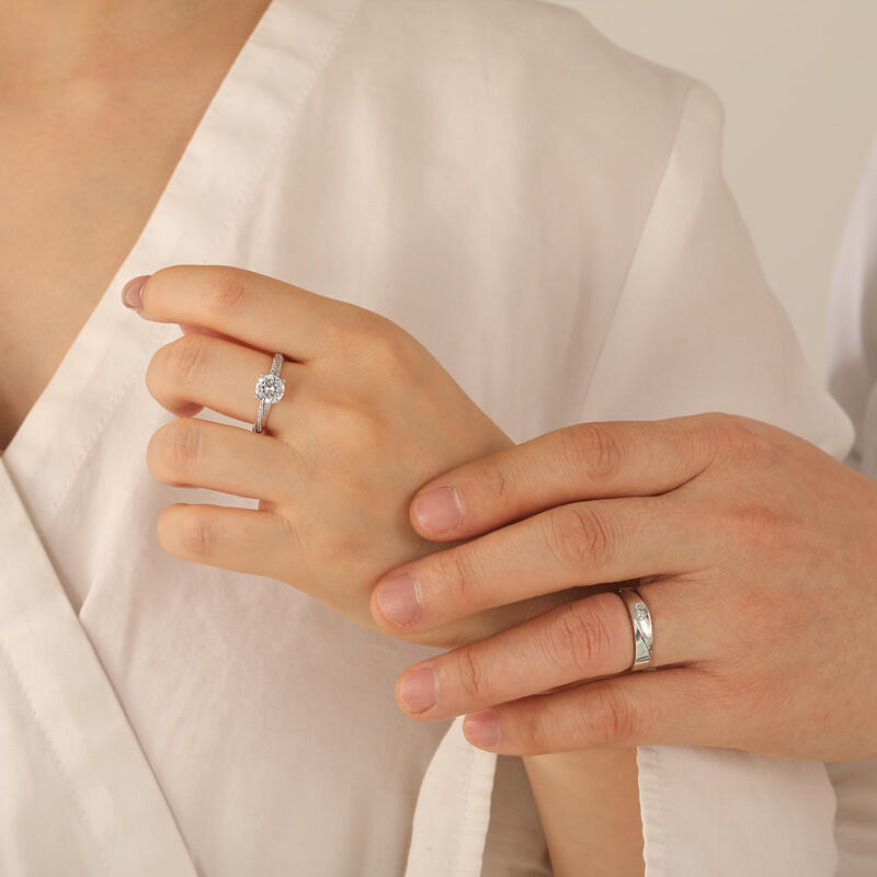 Jeulia Bague de Fiançailles Solitaire Classique à Nœud Coupe Ronde
