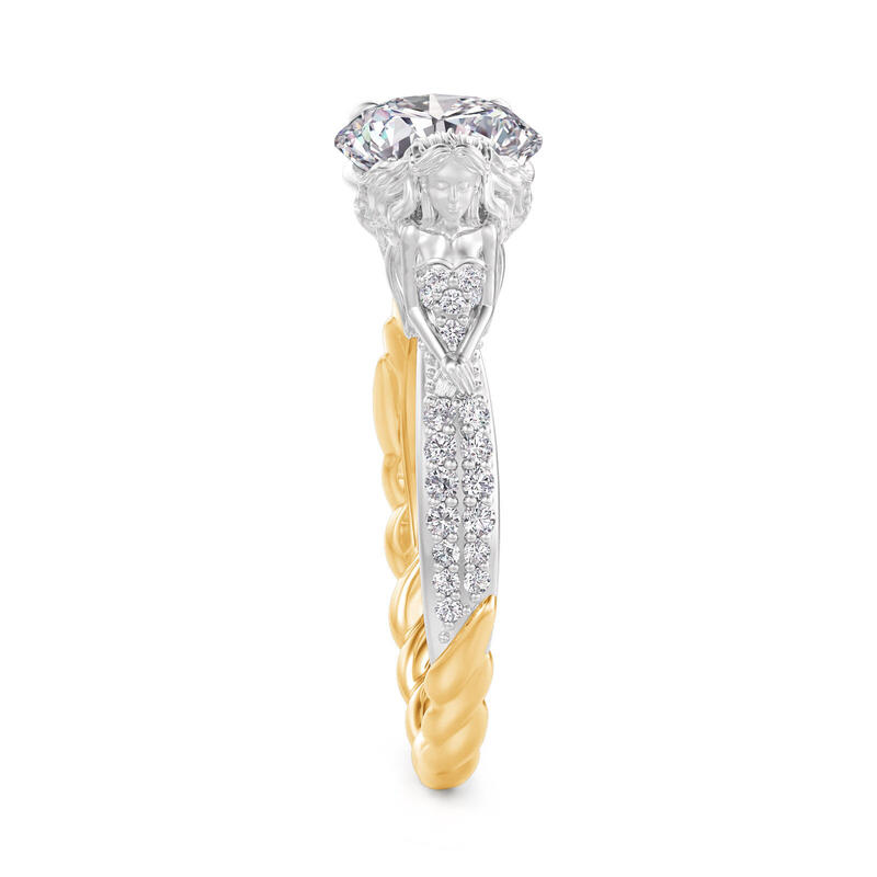 Jeulia Hug Me Virgo's Elegance Ring with Golden Ear of Wheat
