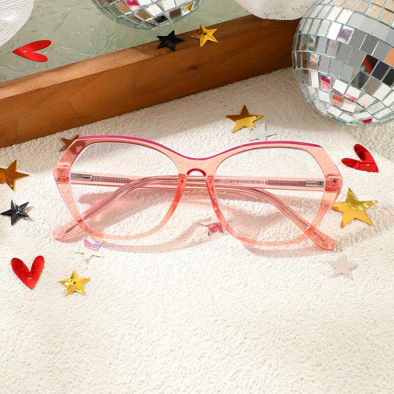 Occhiali da Vista Eddie Cat Eye Rosso 