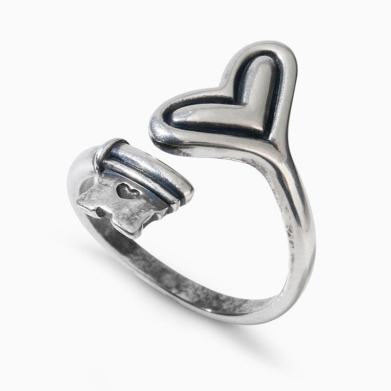Jeulia "Key To My Heart" Sterling Silver Ring