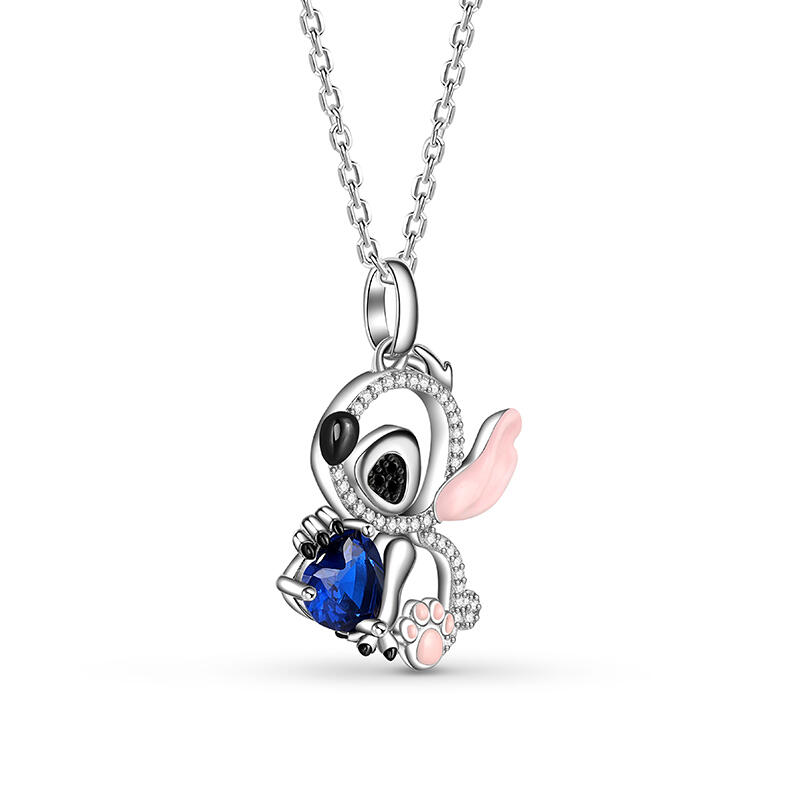 Jeulia Collier Petit Monstre Coupe Cœur Personnalisé Argent Sterling