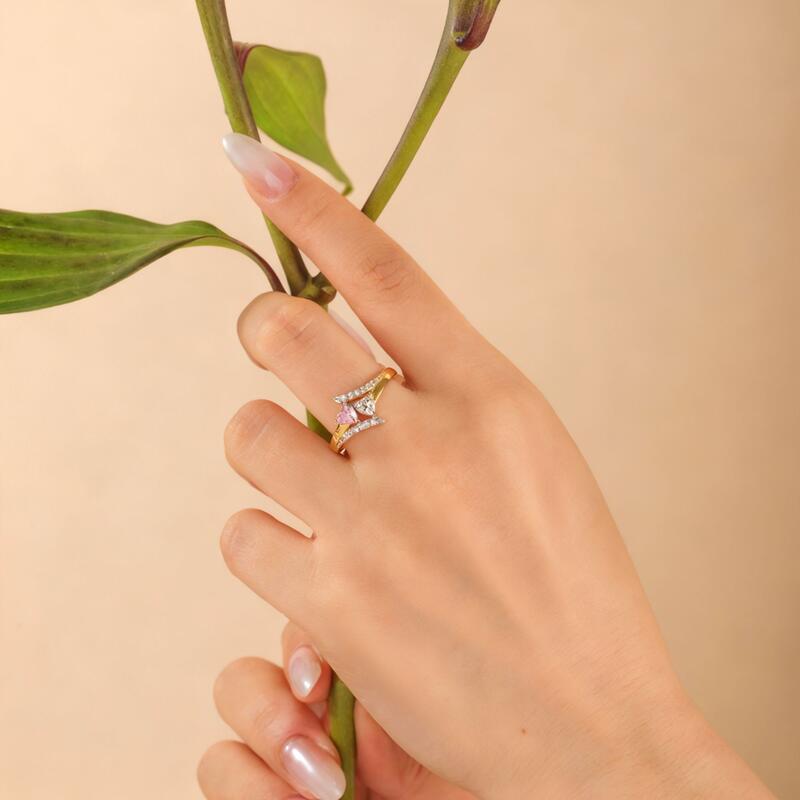 Custom Engagement Ring with Birthstone and Engraving