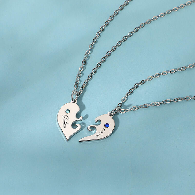 "Tu es Mon Eternel" Collier Forme Coeur Pour Couple