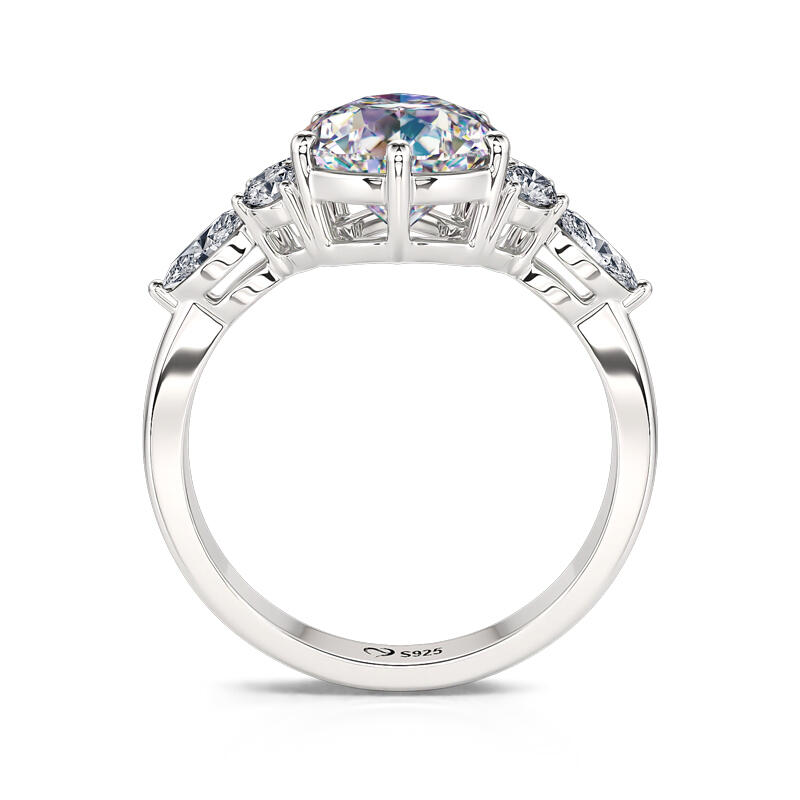 Jeulia Pear Cut Sterling Silver Ring