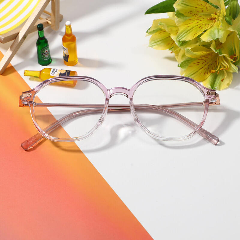 Moora Geometric Purple Glasses