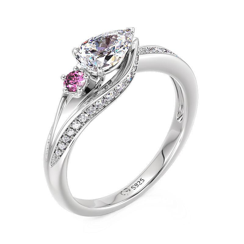 Jeulia シンプル カサブランカ カスタム 誕生石 リング