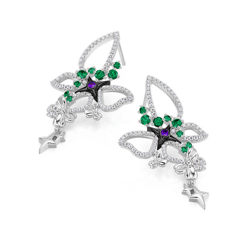 Jeulia Midsummer Night Pendientes Elfo Susurrante
