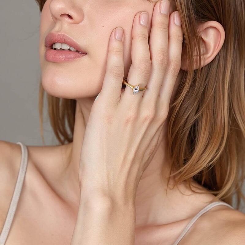 "Mein ganzes Sein" 0,5ct Marquisen-Schliff Solitärring