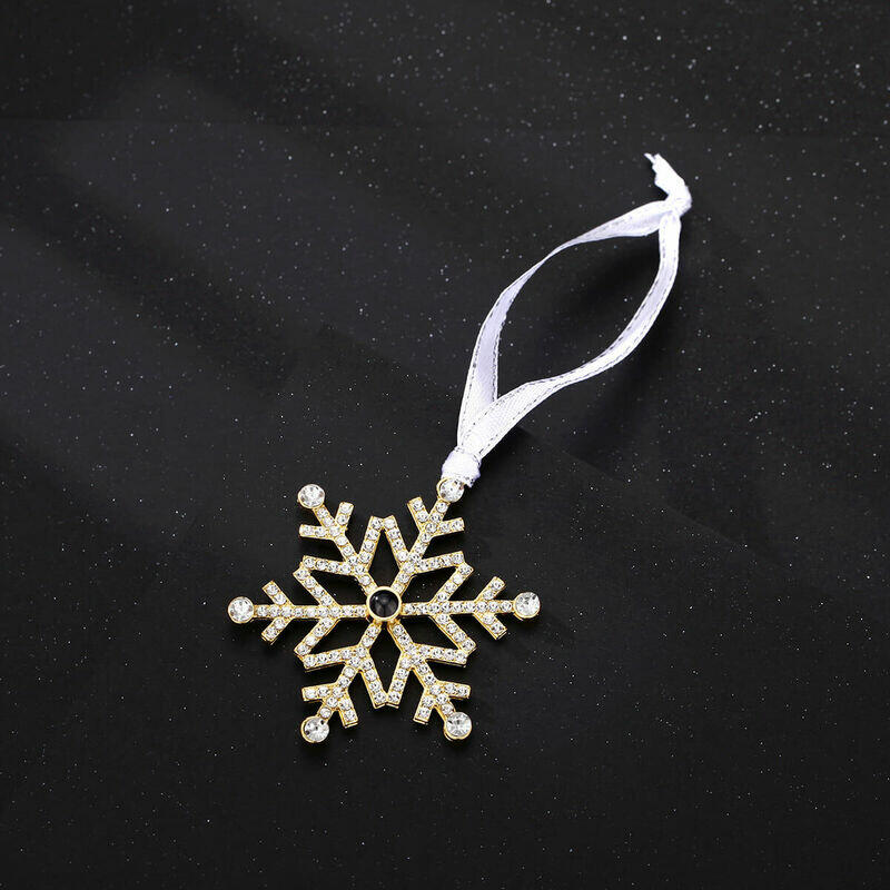 Personalized Snowflake Projection Pendant with Customized Photo Commemorative Gift for Mom