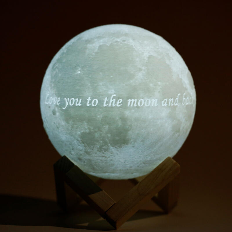 Touchez 2 Couleurs-Lampe Lune Photo,Lampe Photo 3D Personnalisée(10cm-20cm)