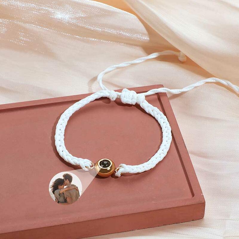 Bracelet de Projection Personnalisé Cercle Photo Pour Femmes et Hommes