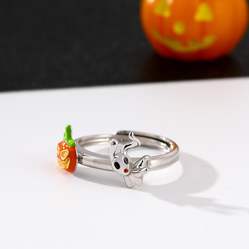 Jeulia "Play with it" Enamel Adjustable Sterling Silver Ring