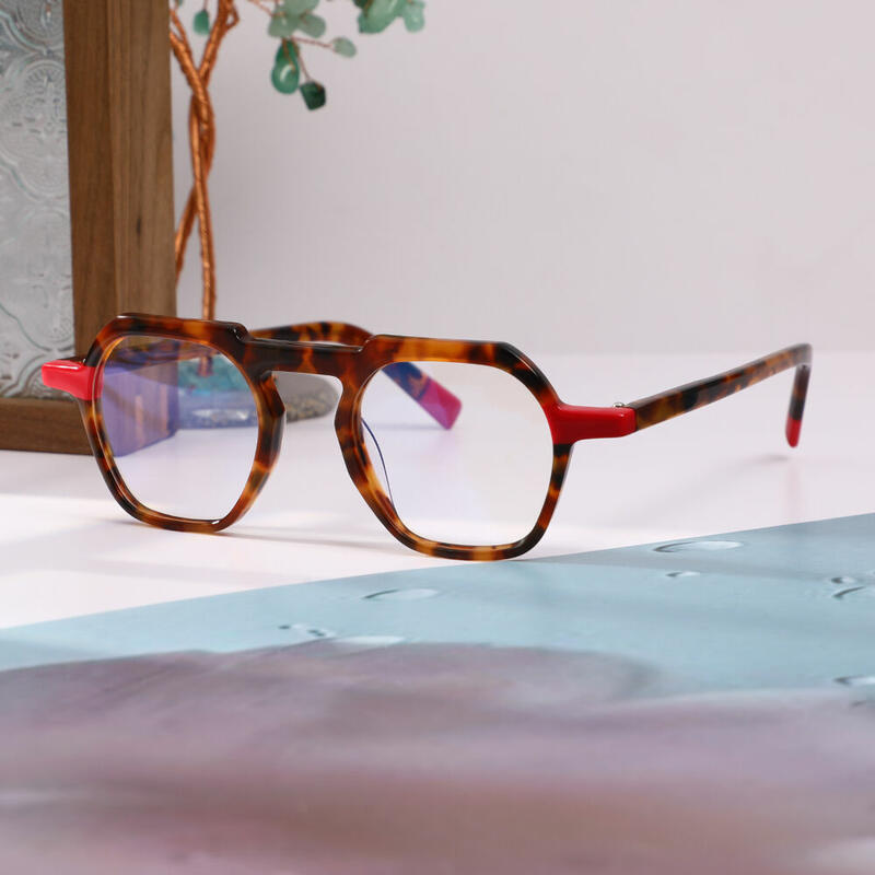 Conidi Geometrische Rote Schildkröte Brille
