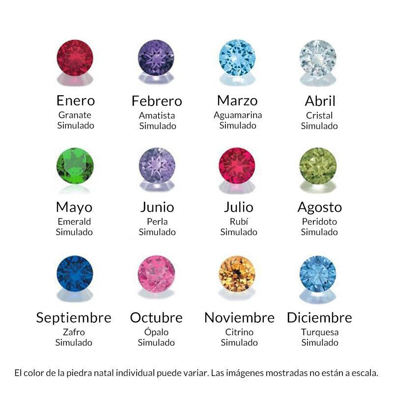 Jeulia Anillo de Promesa Nudo Corazón Personalizado Dos Tonos con Piedra de Nacimiento