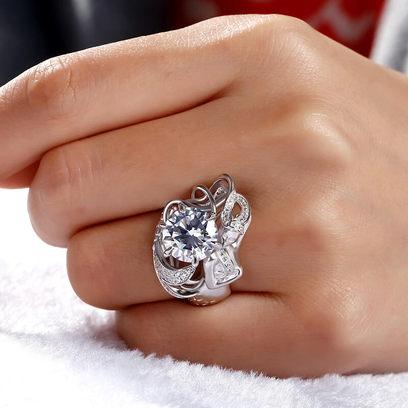 Jeulia ビッグセンターストーン マーメイドリング