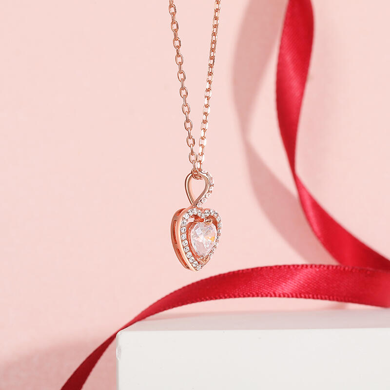 Jeulia Custom Infinite Heart Necklace for Love