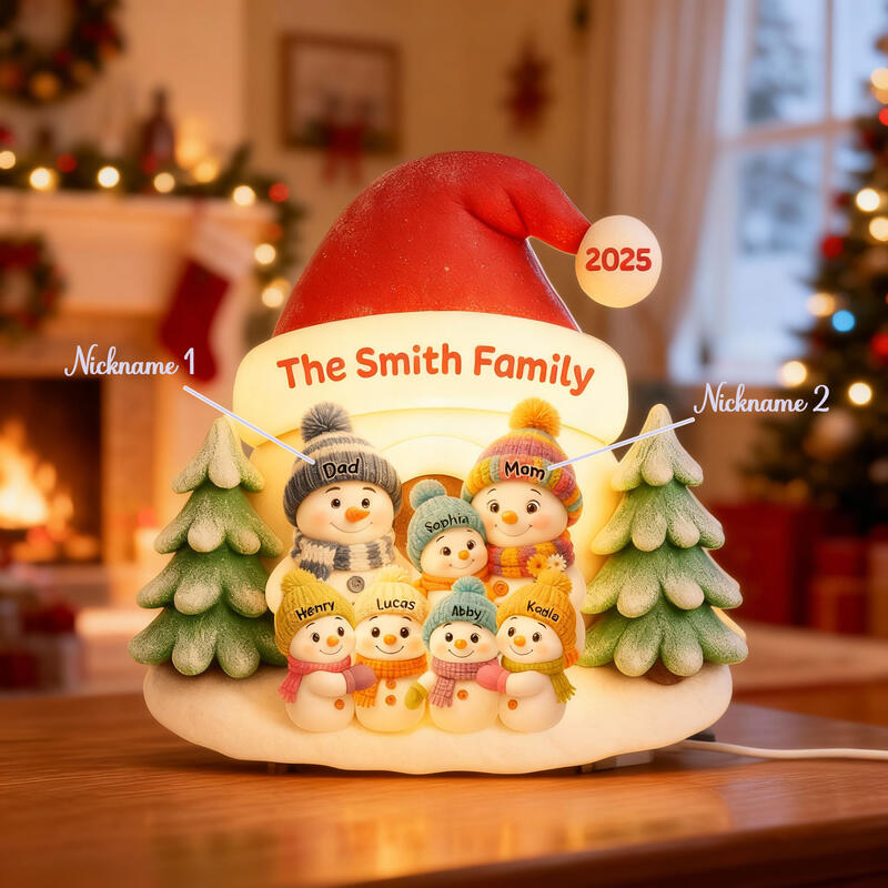 Personalized Name Night Light with Tree Pattern Best Gift for Christmas