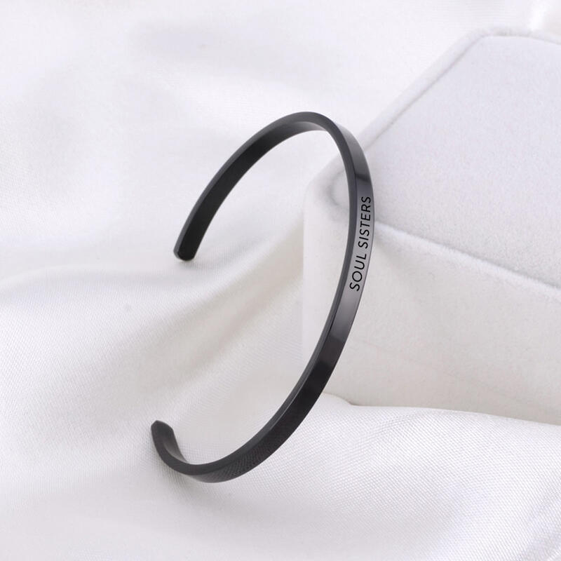 "Les Meilleurs Souvenirs" Bracelet Jonc Prénom Ouvert Personnalisé