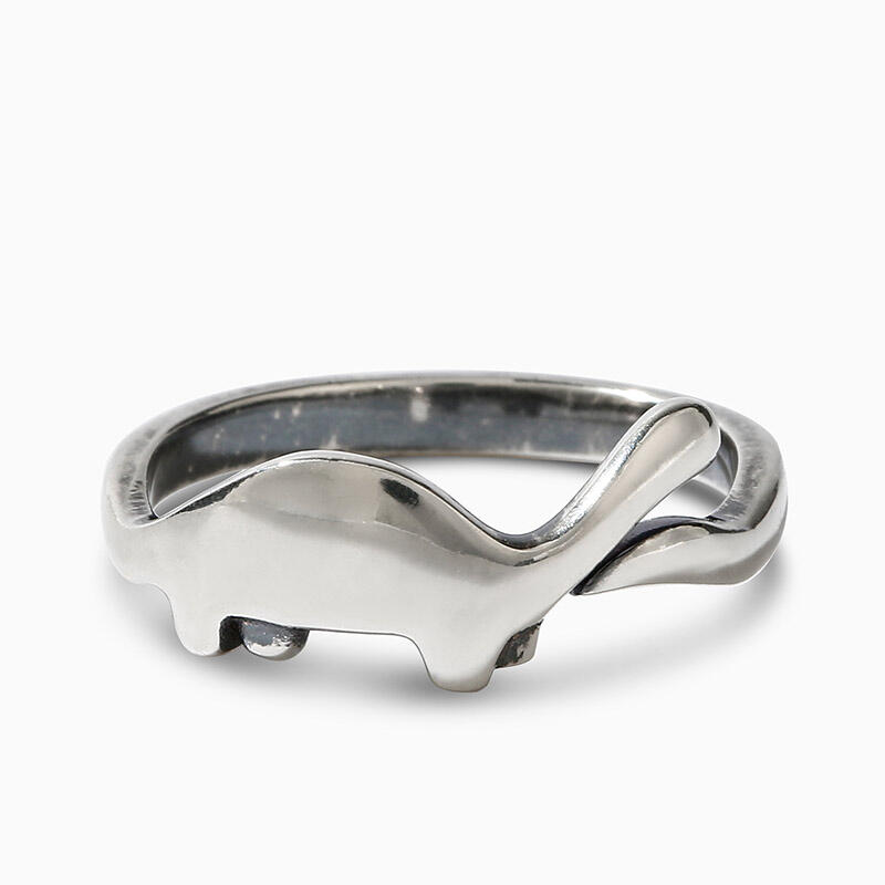 Jeulia "Cute Dinosaur" Sterling Silver Ring