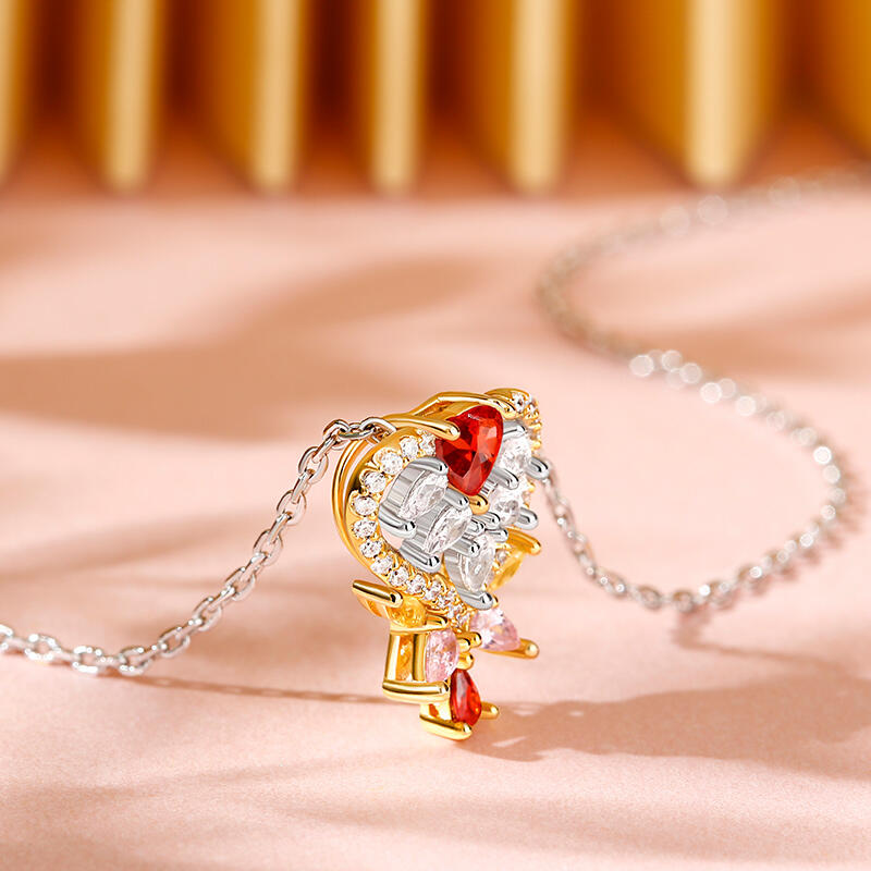 Jeulia "You Make My Heart Full" Heart Sterling Silver Necklace