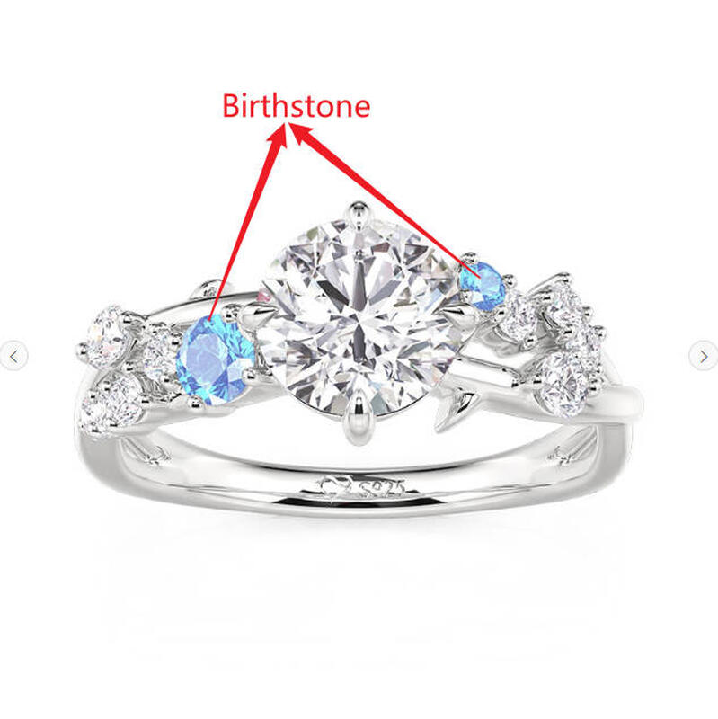 Jeulia Thorn Cluster Twist Custom Birthstone Engagement Ring