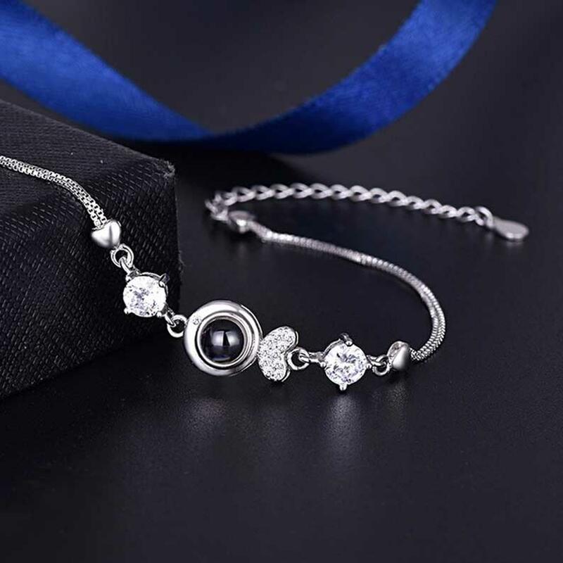 投影 写真 写真入れ ブレスレット ジルコニア