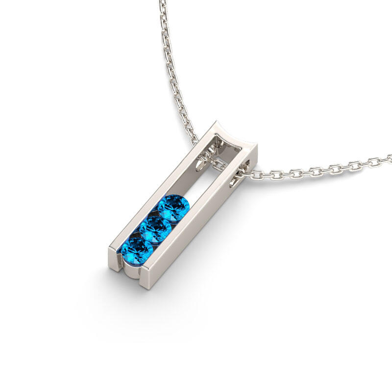 Jeulia Modern Design Sterling Silver Pendant Necklace