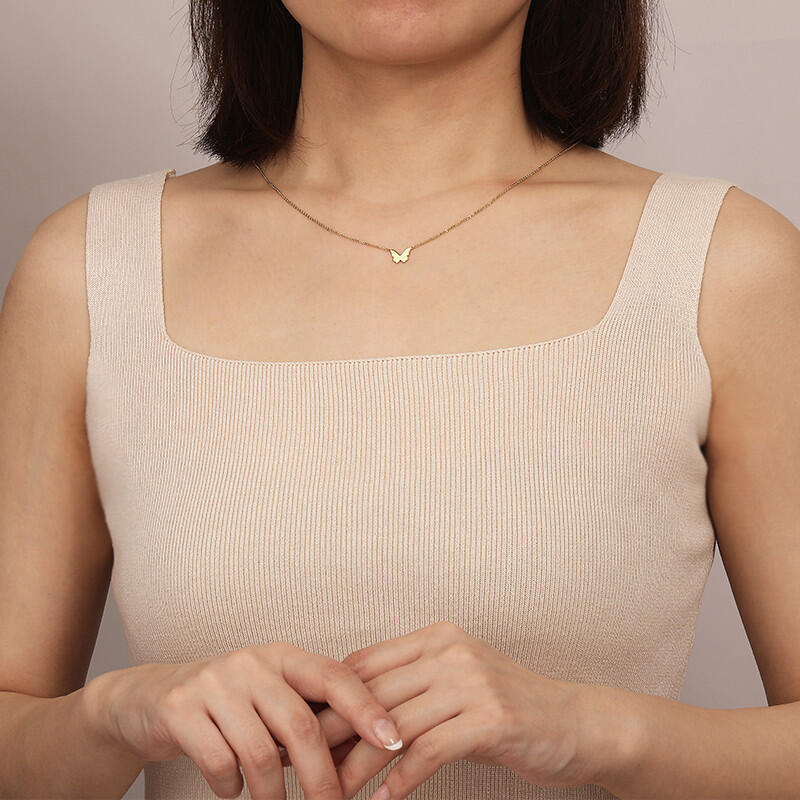"Kiss From A Rose" Butterfly Necklace