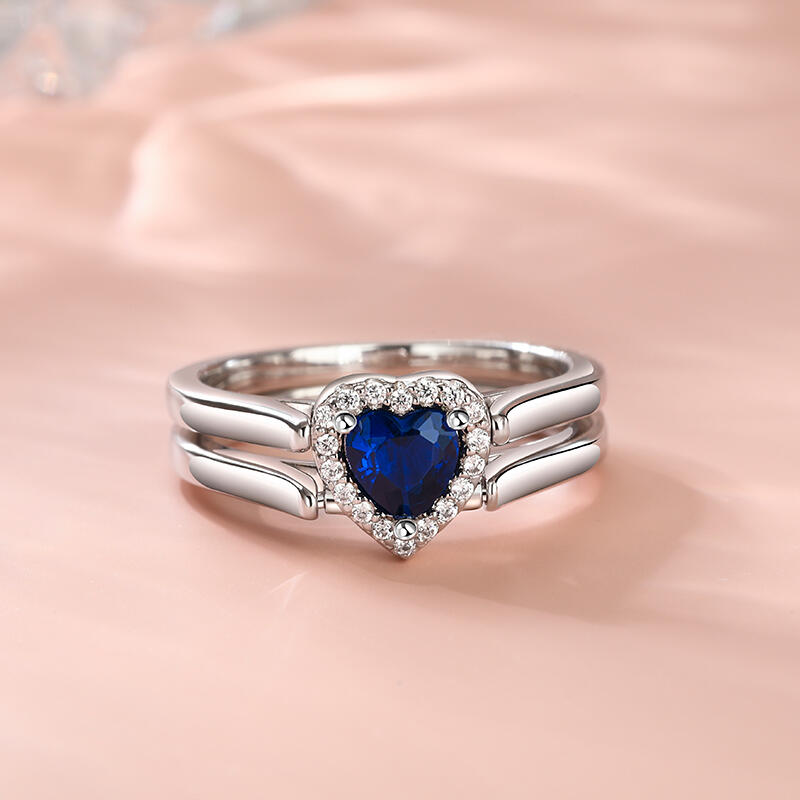 Jeulia ファンタジースター＆ムーン シーグラス スターリングシルバーリング