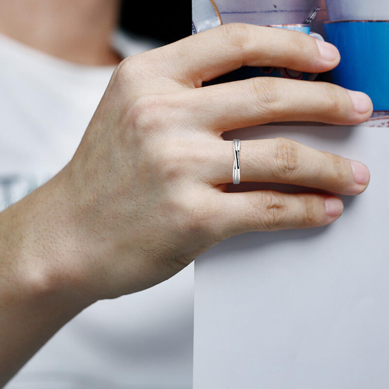 "Every Step With You" Men's Wedding Band