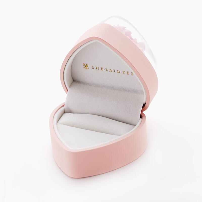 Herzförmige Schmuckdose "Bewahrte Ewige Rose" - Rosa