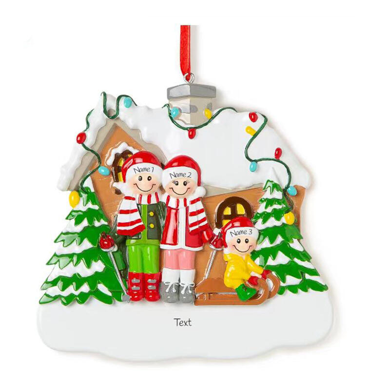 Adornos navideños familiares personalizados con nombres personalizados como regalo para seres queridos