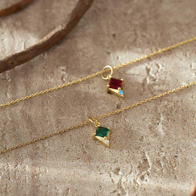 Personalized Irregular Birthstone Exquisite Christmas Gift for Wife