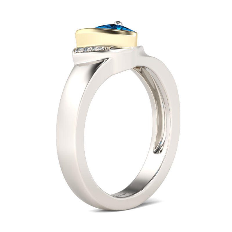 Jeulia Anillo Con Talla Trillón Asimétricos En Plata De Ley