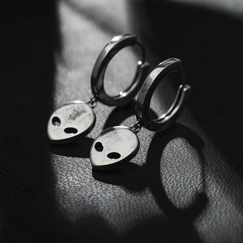 Jeulia "Cyber Alien" Sterling Silver Earrings