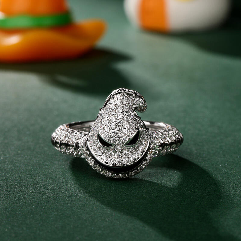 Jeulia Anel de prata esterlina rei caveira especial para casamento