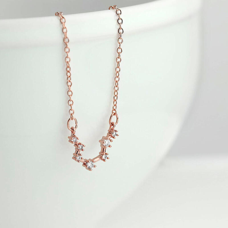 Jeulia Constellation Necklace With Stones Sterling Silver