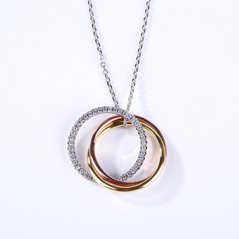 Jeulia Tri-Tone Intertwined Sterling Silver Jewelry Set