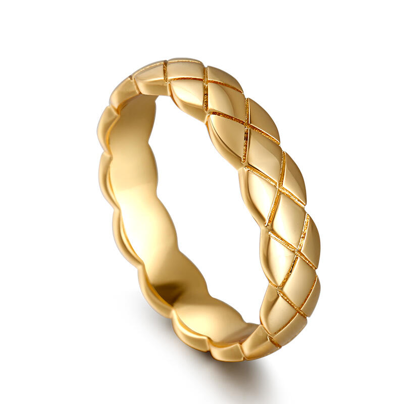 Jeulia "Eternal Promise" Geometric Design Sterling Silver Men's Band